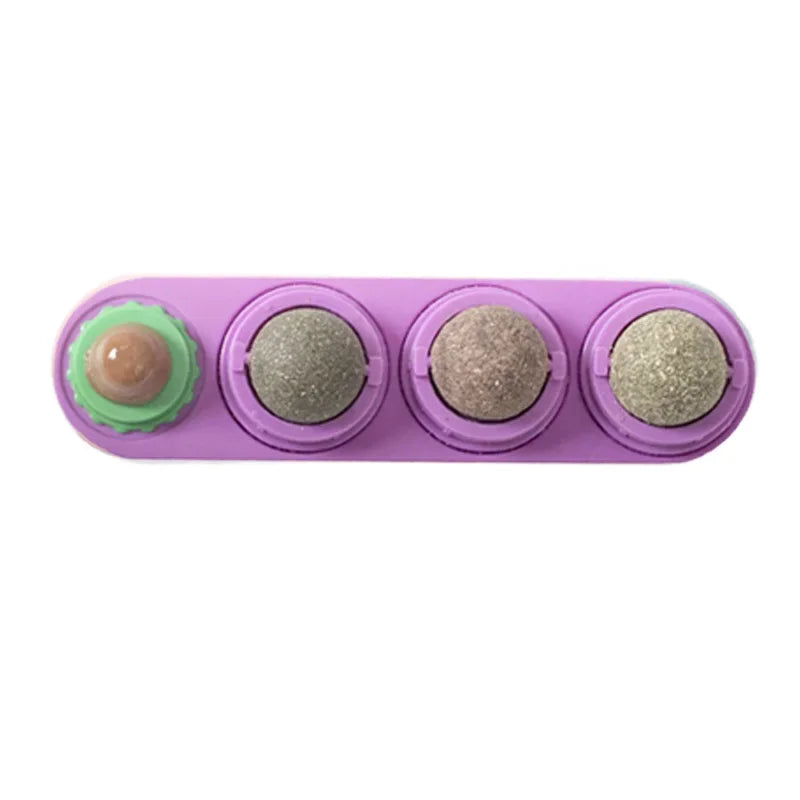 4 in 1 Rotating Catnip Silver Vine Ball Teeth Cleaning Acne Prevention