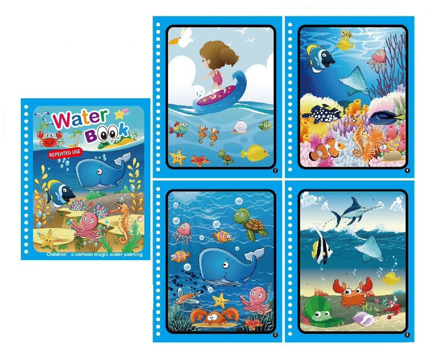 Magical Book Water Drawing Montessori Toys Coloring Book