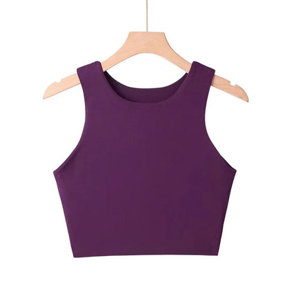 Summer Fashion Women Sexy Slim Tops O-neck Sleeveless