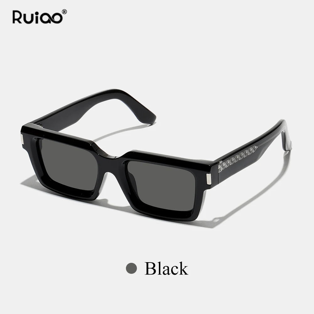 Ruiao retro black designer sunglasses vintage eyewear
