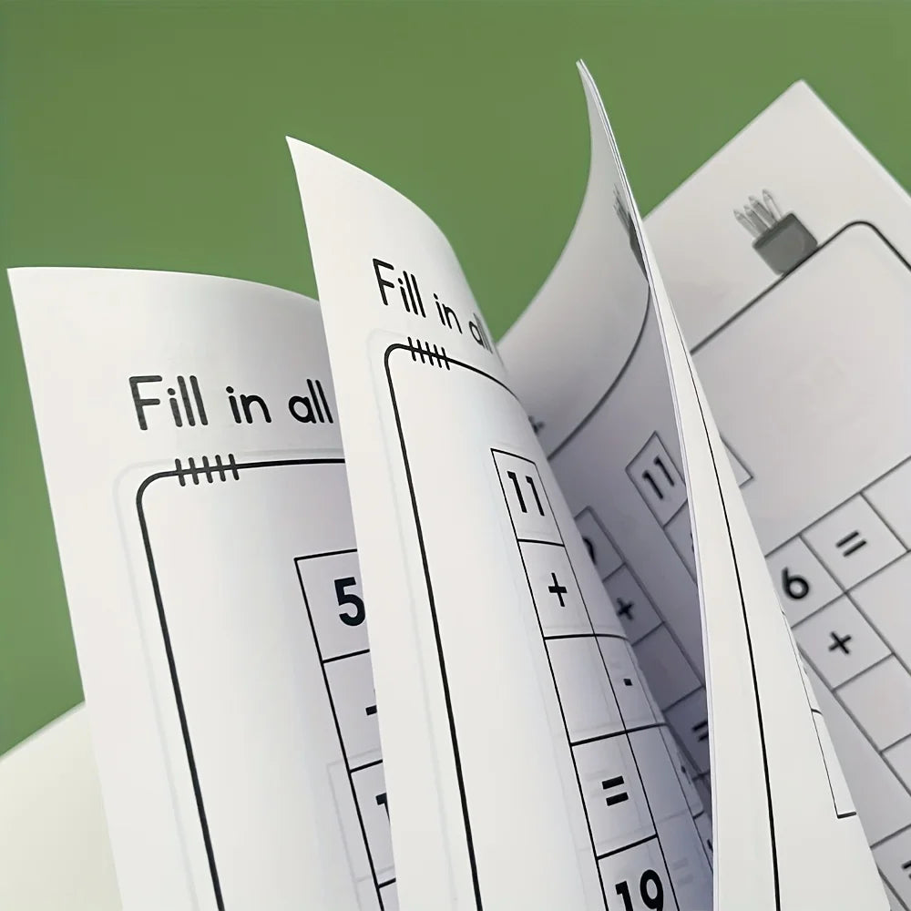 Children's math crossword puzzle book practice