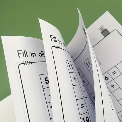 Children's math crossword puzzle book practice