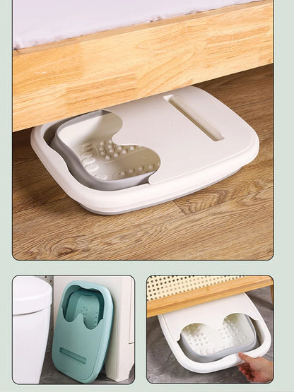 Foldable Footbath Massage Bucket Soaking Bucket Folding
