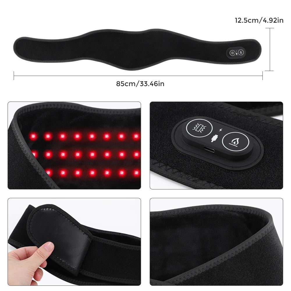 Electric Red Light Heating Neck Belt 660-850nm Infrared