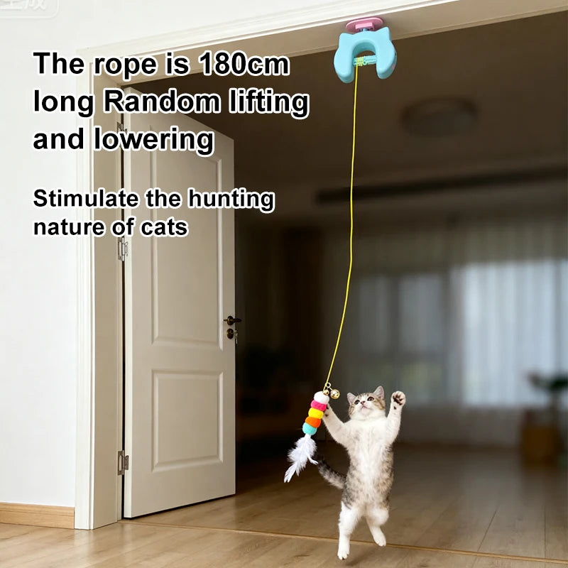New Type Of Electric Cat Toy with 2 Ropes Smart Hanging
