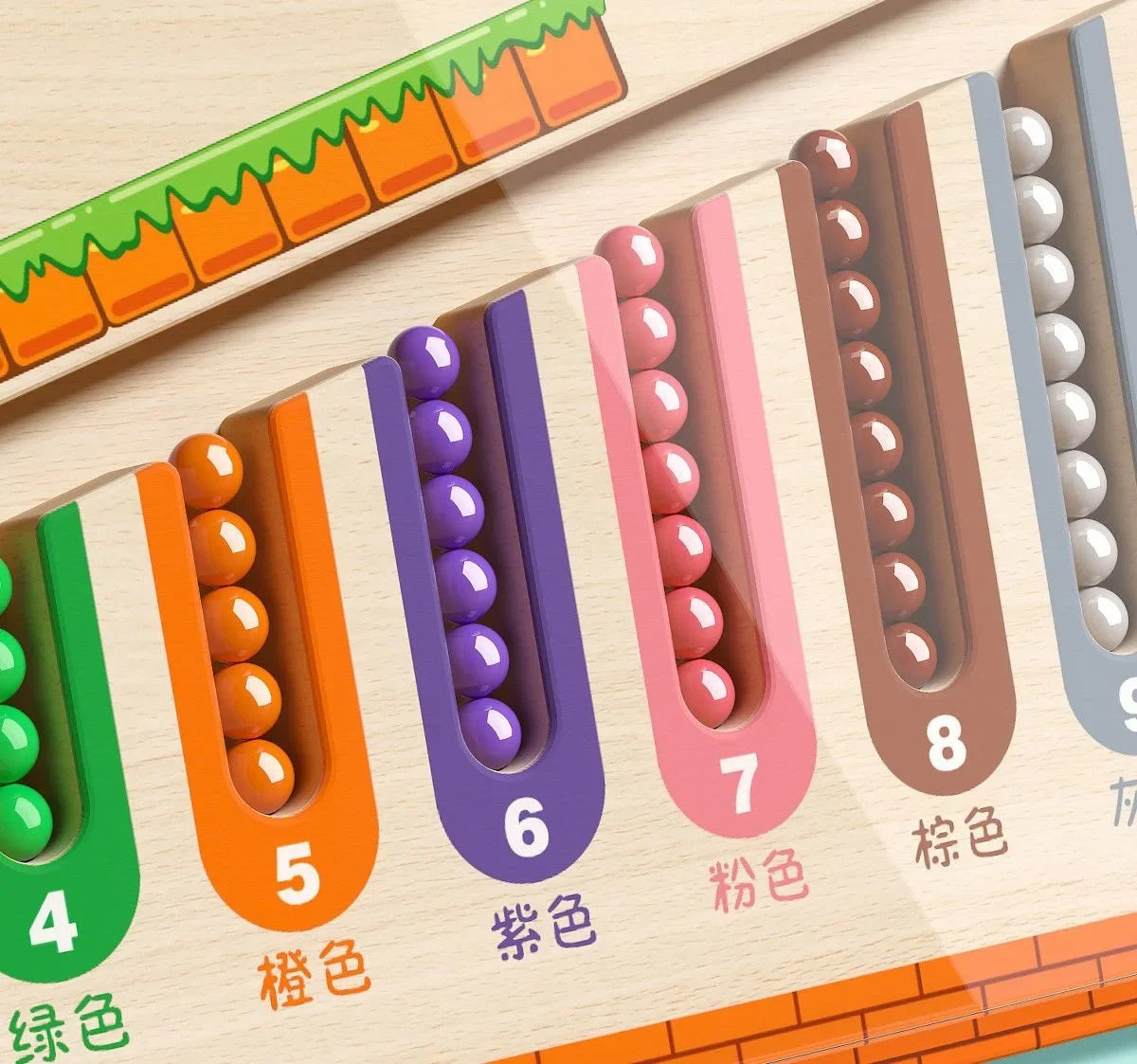 Magnetic Color and Number Maze Learning Education Toys
