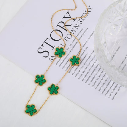 Stainless Steel Laser Five Leaf Flower Petal Adjustable Clover