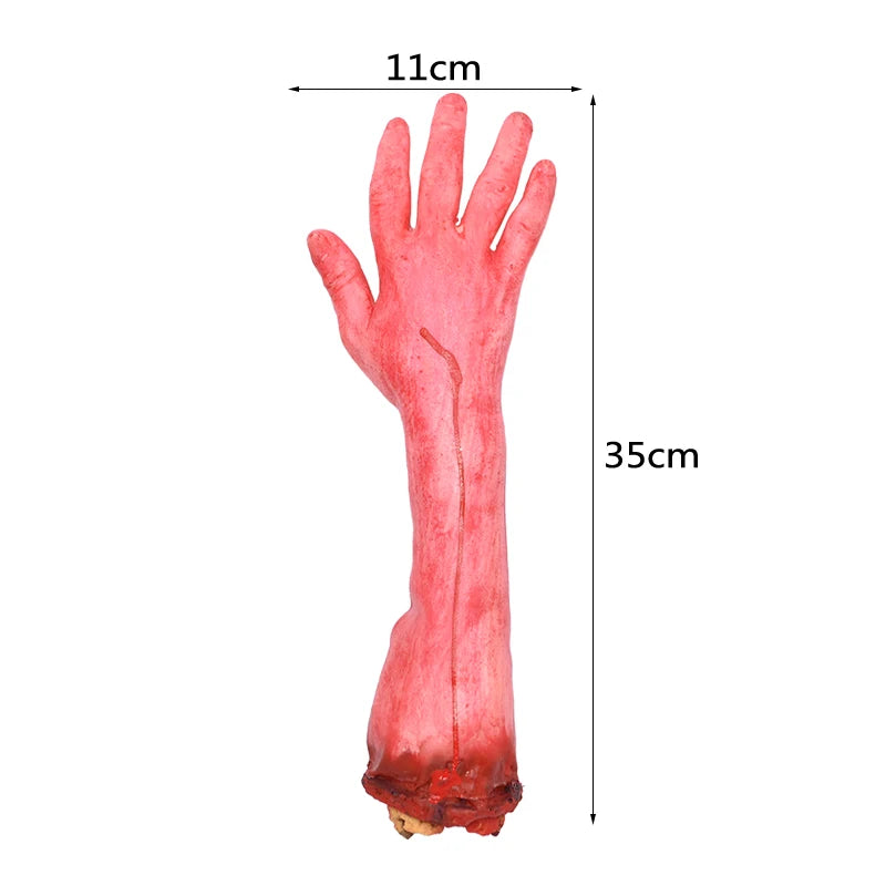 Horror Halloween Party Props Scary Bloody Fake Hand Finger Leg Foot Heart