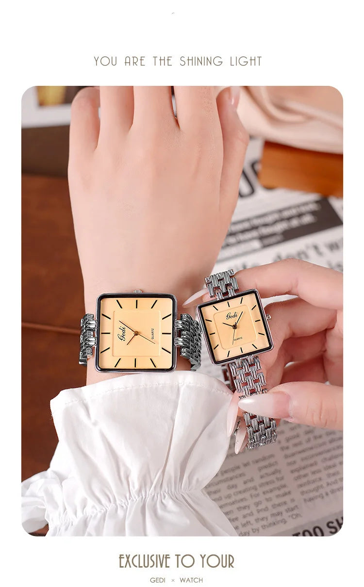 Men Watch Business Simple Square Couple Watches Waterproof