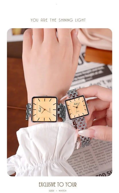 Men Watch Business Simple Square Couple Watches Waterproof