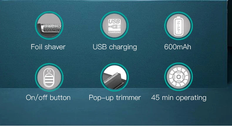VGR Electric Shaver Professional Beard Trimmer Razor for Men V-390