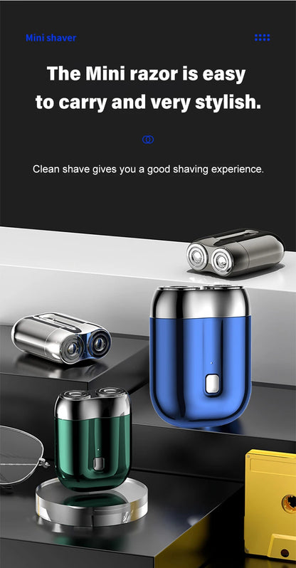 Portable Rotary Dual Ring Electric Shaver Men Shaver