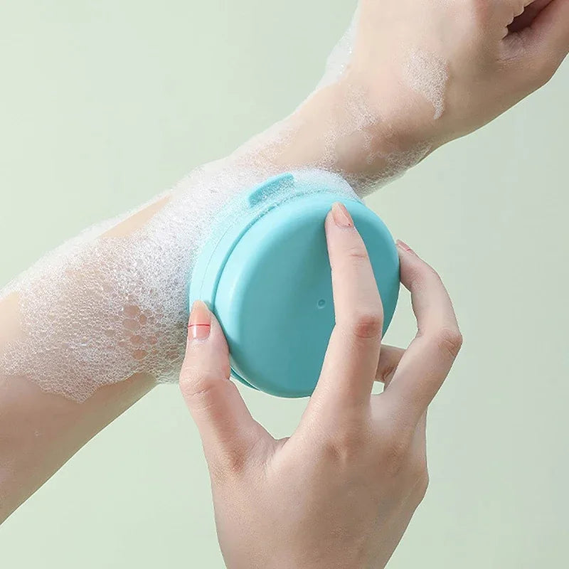 Multiuse Bath Brush Hanging Silicone Body Scrubber