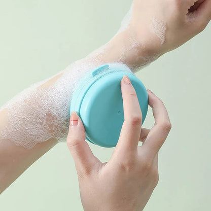 Multiuse Bath Brush Hanging Silicone Body Scrubber