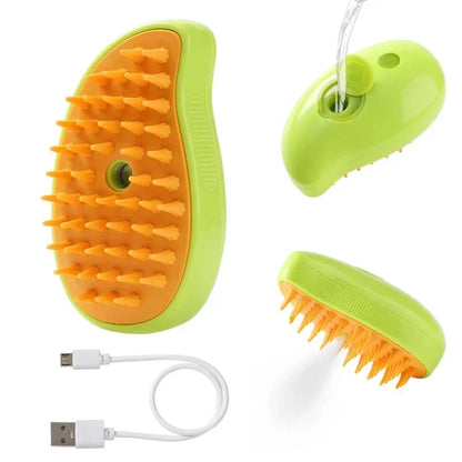 Steam Pet Brush 3-in-1 Massage Dog Steamy Brush