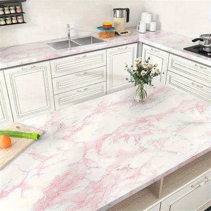 Marble Kitchen Oil-Proof Film Proof Self-Adhesive Wallpaper