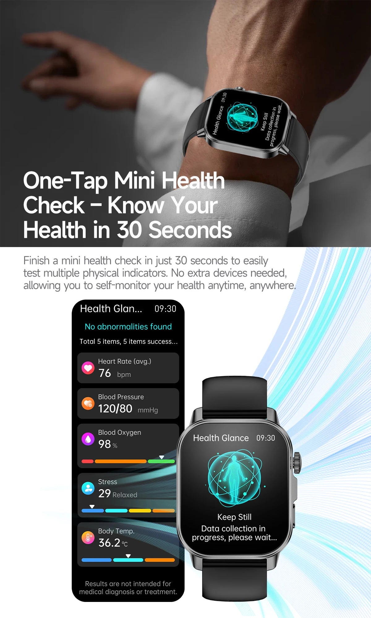 New ECG+PPG Smart Healthy Diagnosis Surveillance For Men