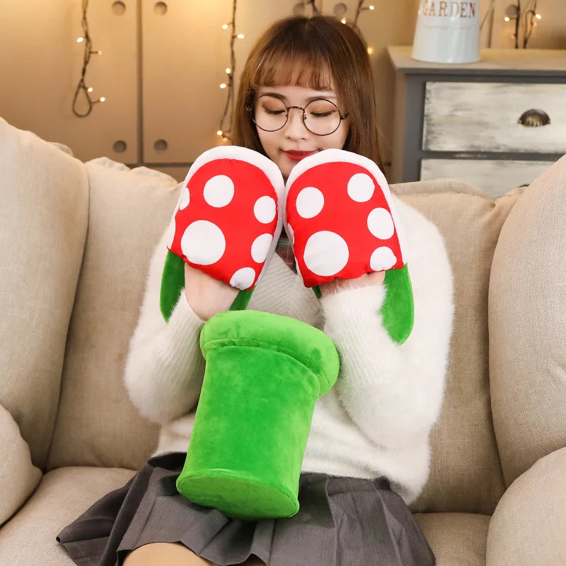 Mushroom Home Slippers Plush Piranha Plant Plush Kids