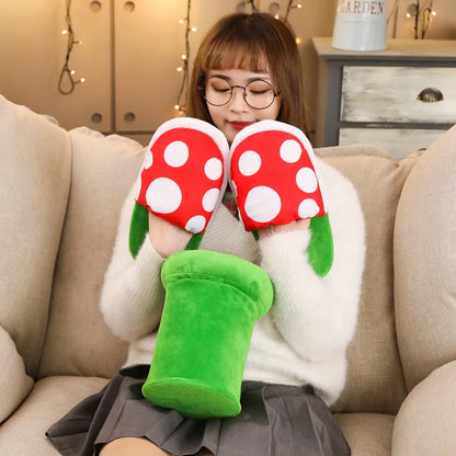 Mushroom Home Slippers Plush Piranha Plant Plush Kids