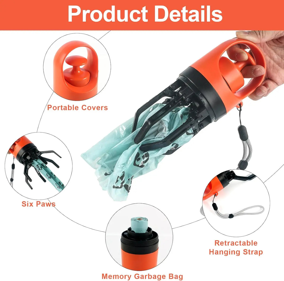 Dog Poop Scooper Set Claw Waste Picker
