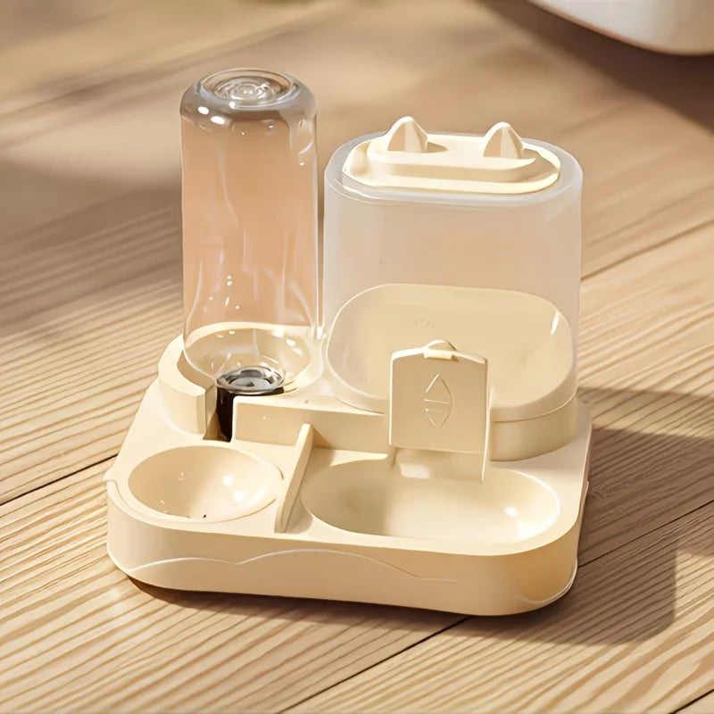 2-in-1 Large Pet Feeder & Water Dispenser, Dry Wet Separation