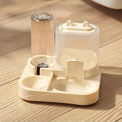2-in-1 Large Pet Feeder & Water Dispenser, Dry Wet Separation