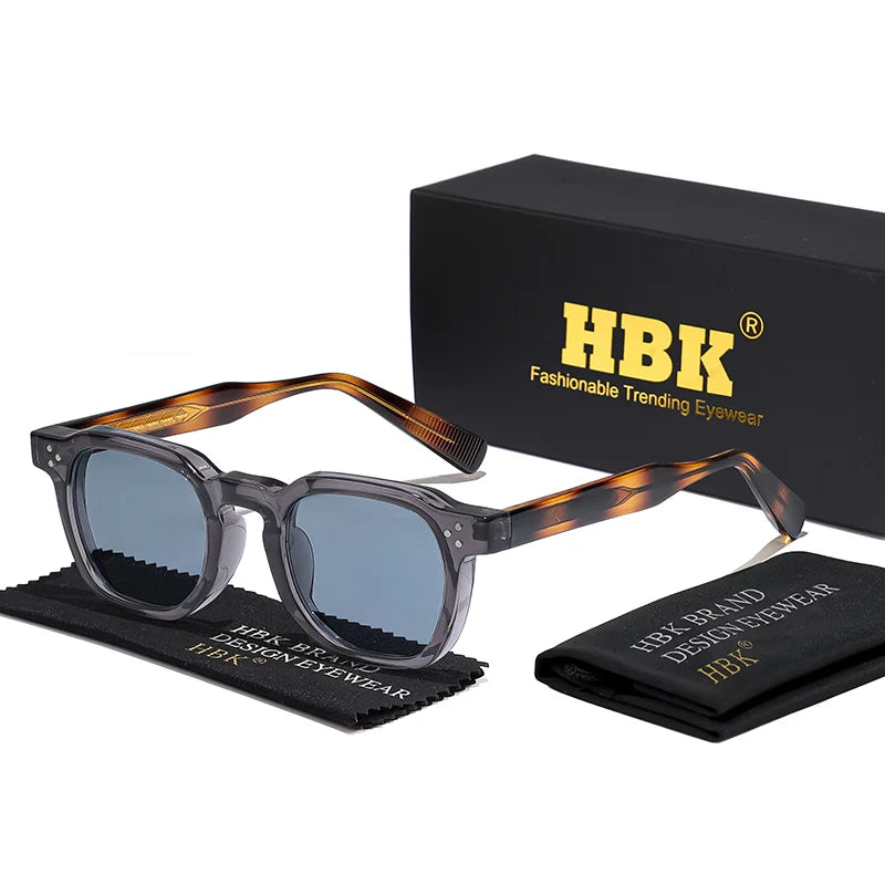 HBK New Square Retro Sunglasses Men Fashion