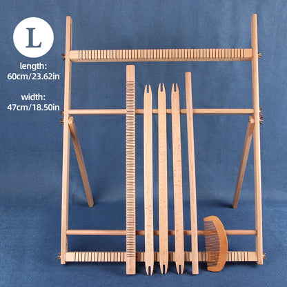 Wood DIY Weaving & Knitting Loom Machine, Wooden Frame