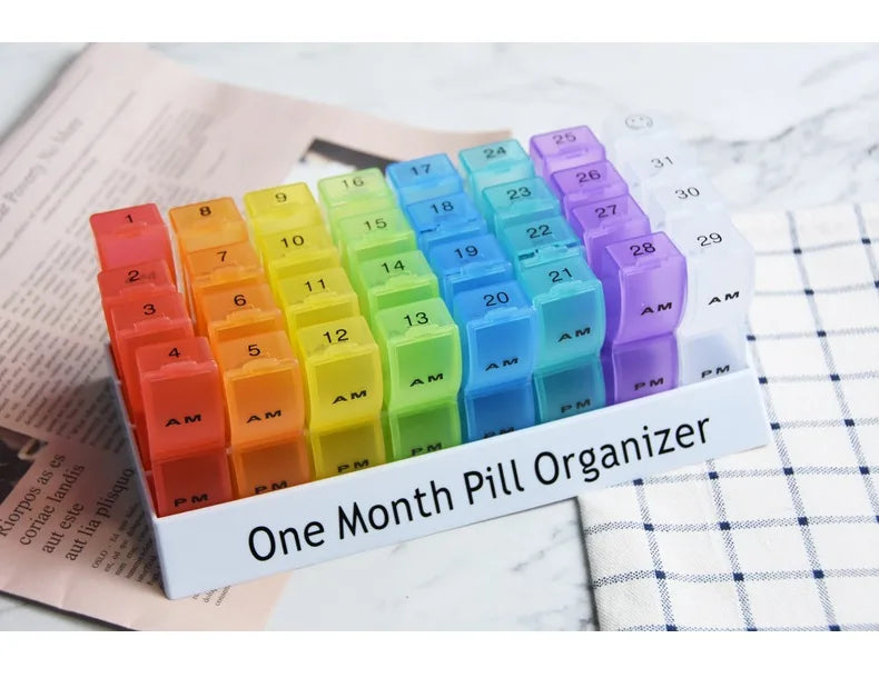 Monthly 31/32 Grids Pill Box Case Container Organizer