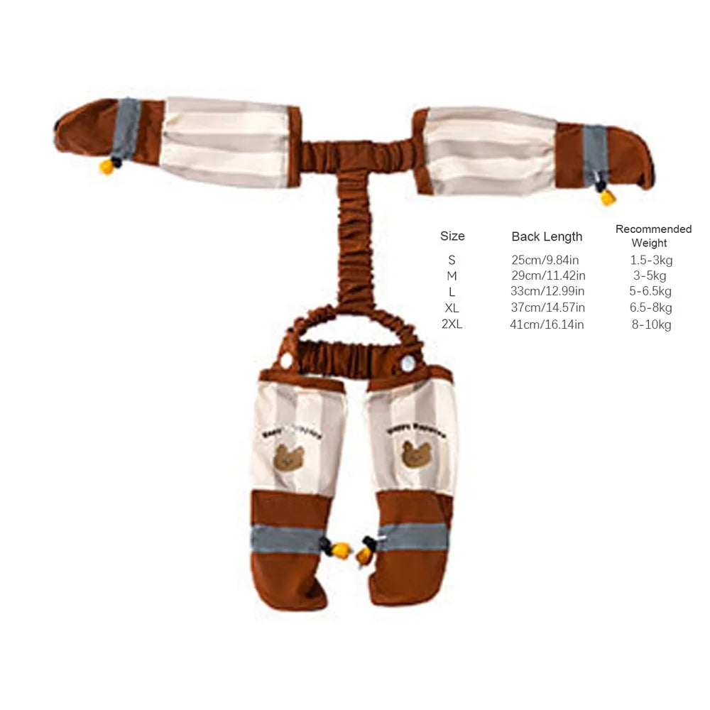 Reflective Stripe Pet Strolling Going Out Pants Adjustable