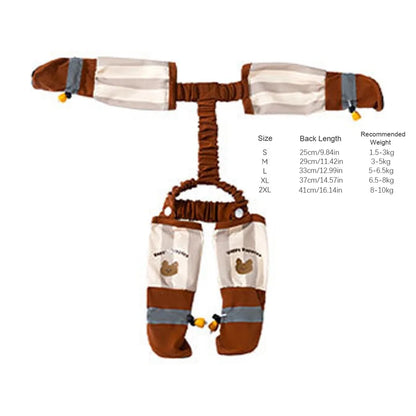 Reflective Stripe Pet Strolling Going Out Pants Adjustable