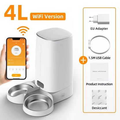 Automatic Cat Feeder Pet Smart WiFi Cat Food Kibble Dispenser