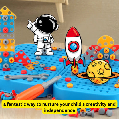 Kids STEM Drill Set Creative Mosaic Puzzle Building Blocks