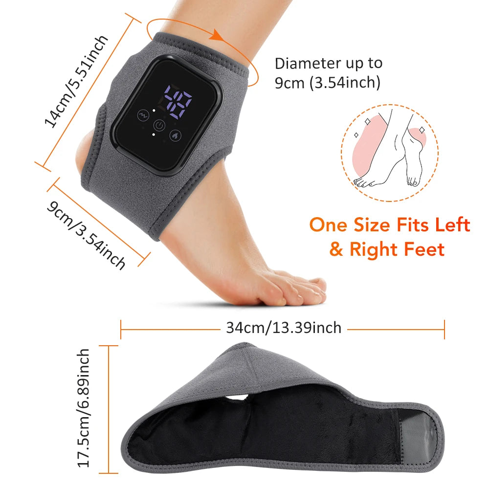 Heated Ankle Massager Hot Compresses Vibration Massage