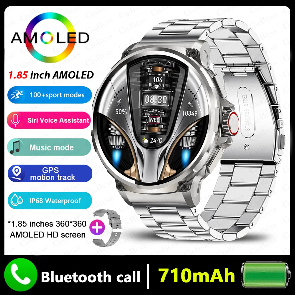 New Military GPS V69 Smart Watch Men 1.85 inch 710 mAh