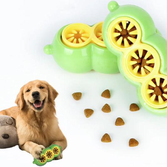 New Dog Treat Dispensing Toy Pea Puzzle Slow Feeder