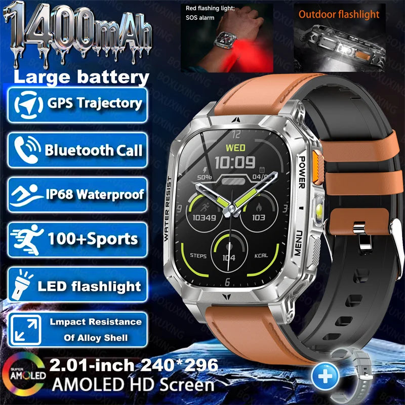 1400mAh Super Battery Durable Adult Smart Watch 2.01 inch