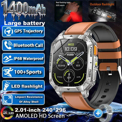 1400mAh Super Battery Durable Adult Smart Watch 2.01 inch