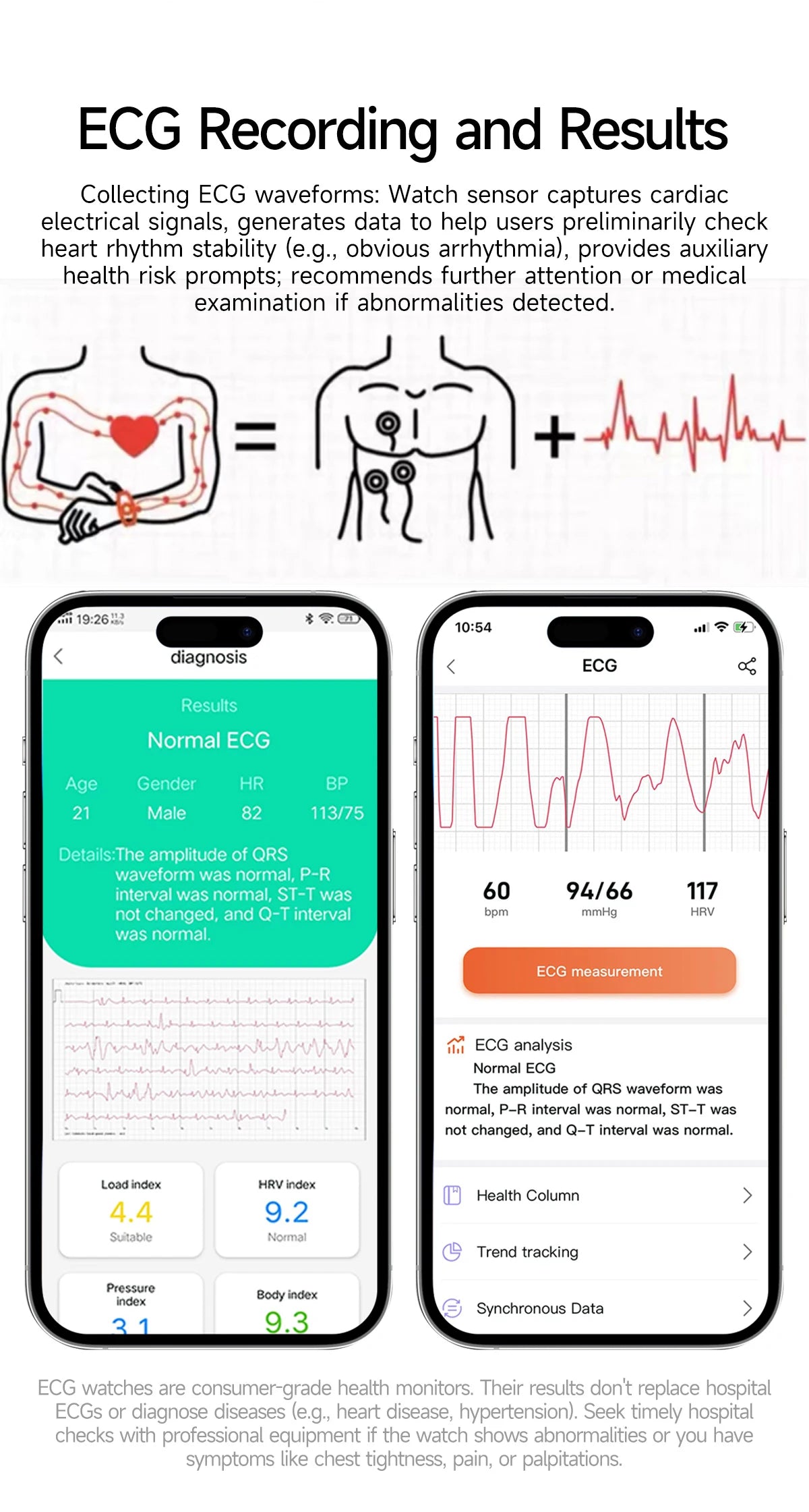 New Laser Treatment Three High Smart Watch Men ECG Heart Rate