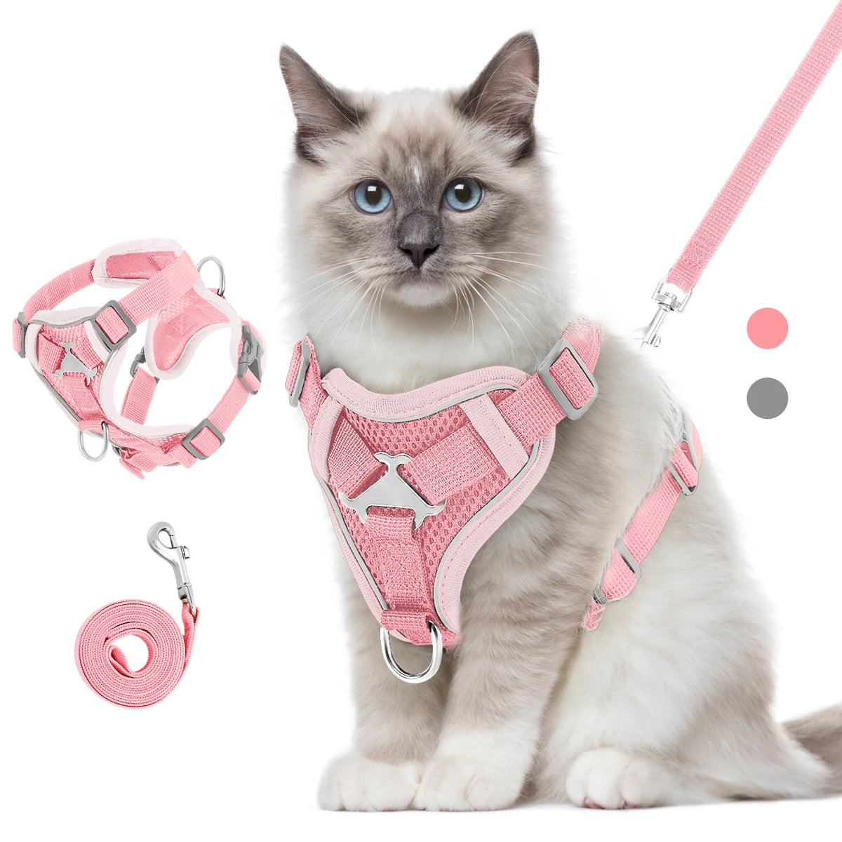 VavoPaw Cat Harness and Leash Set for Walking Adjustable Kitten Vest Harness