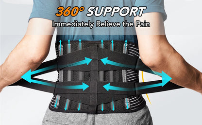 Back Brace for Lower Back Pain Lumbar Pad - Back Support Belt
