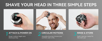 Electric Head Shavers for Bald Men 6D Magnetic Razor Beard Trimmer