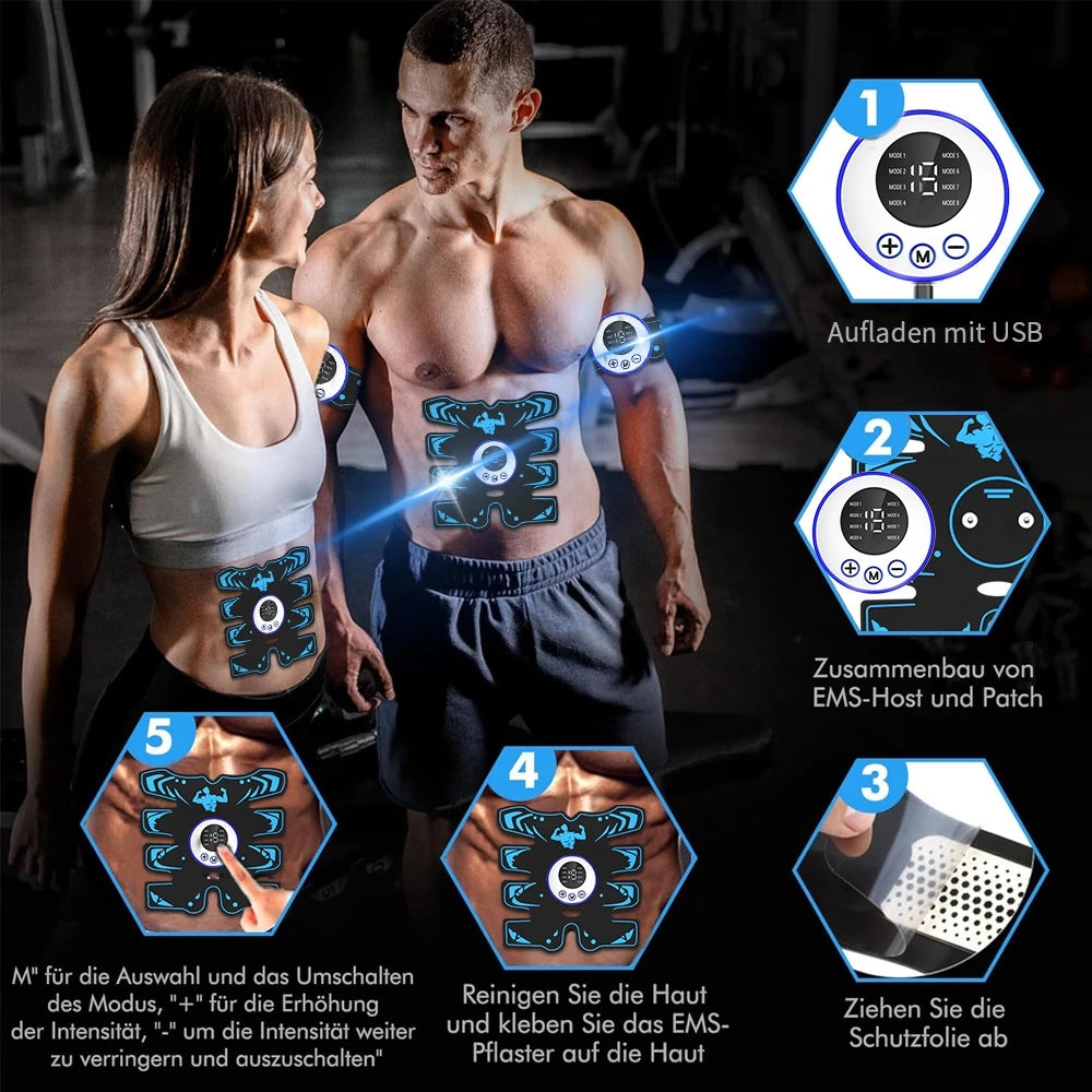 Wireless EMS Abdominal Stimulator 8 Pack Abs Muscle Toner