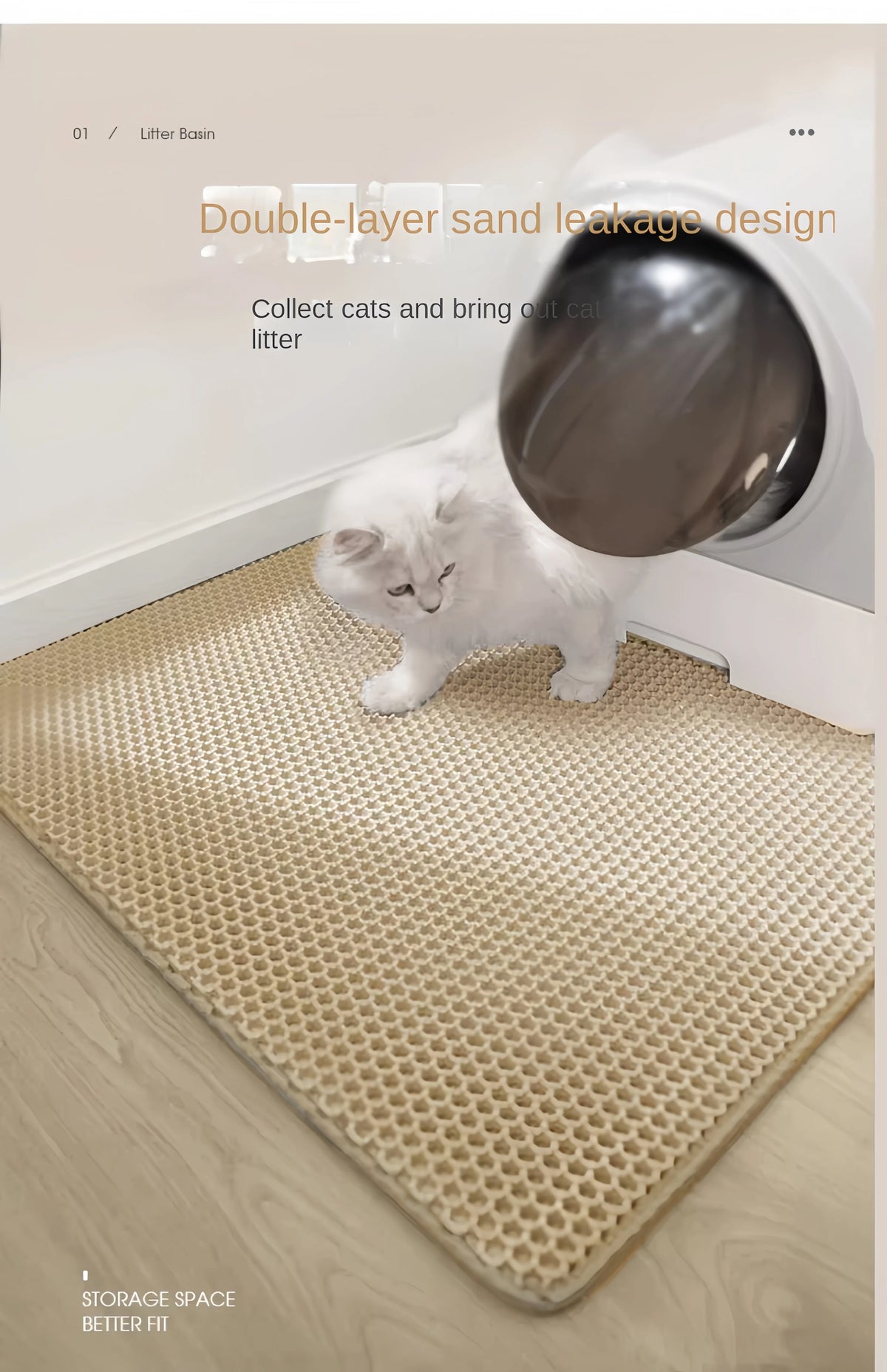 Large Size Cat Litter Mat Eva Double Layer Waterproof Mat