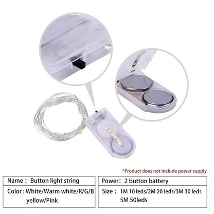 LED Copper Wire water proof Fairy Lights Battery Powered String Lights