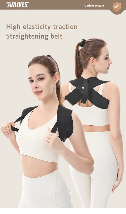 Black Durable Open Shoulder Beauty Back Traction Strap