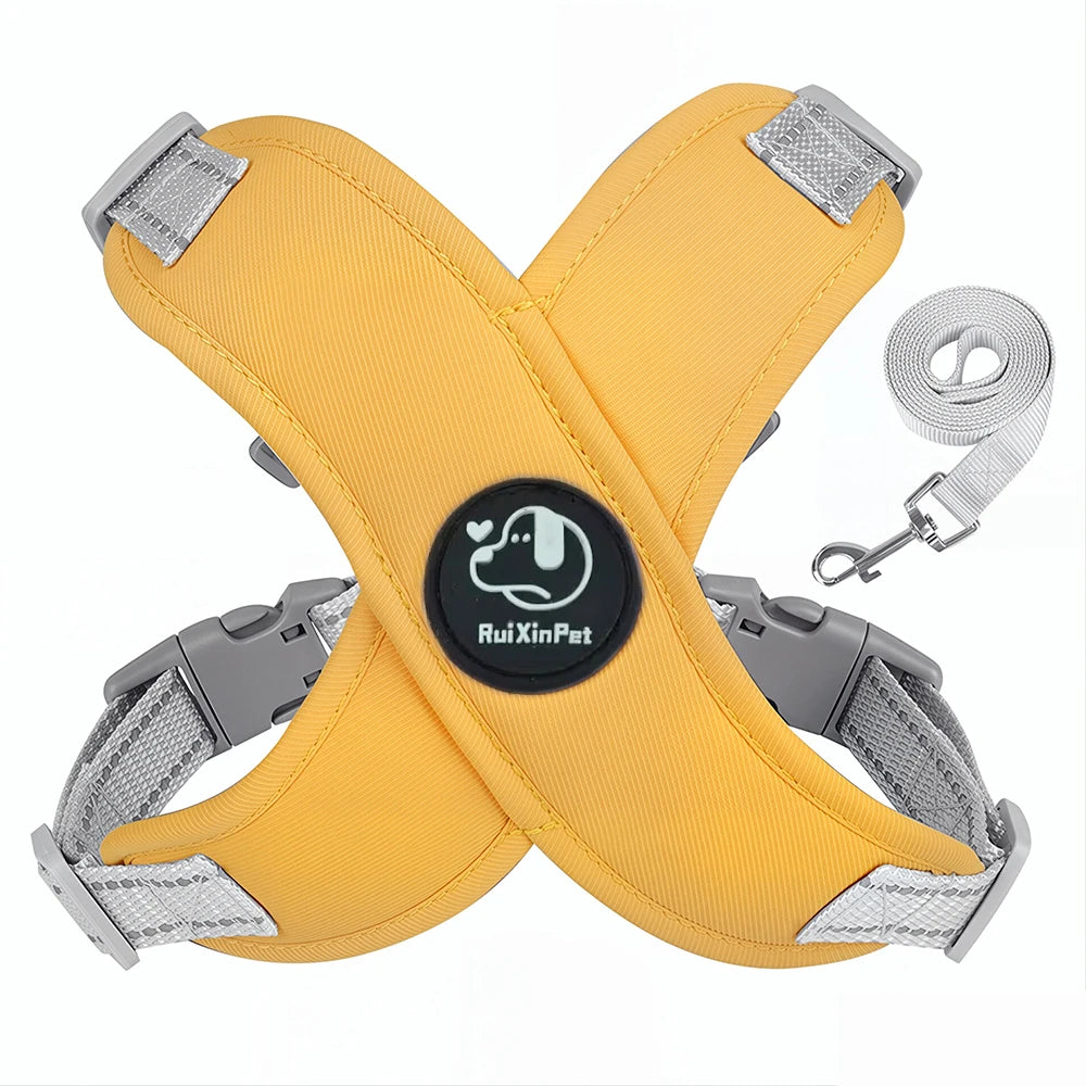 Dog Harness Leash Set Reflective Adjustable Pet Vest Harness