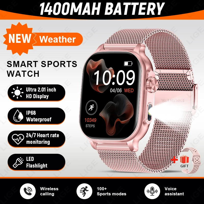LIGE New Built-in 1400mAh Super Large Battery Smart Watch
