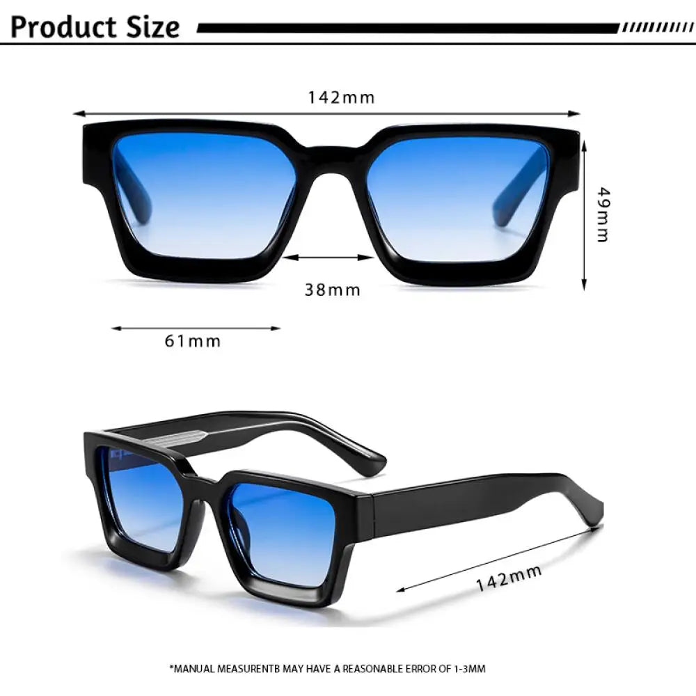 New Men's Thick Frame Sunglasses Square Frame Sun eyewear