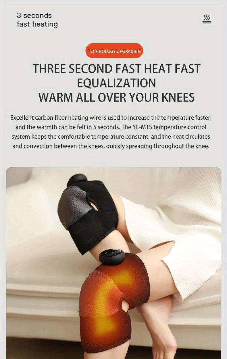Heating Knee Massager, 3 Types of Vibrating Knee Heating Pads